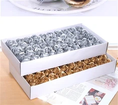 3- Lapisan bunga sabun emas dan perak